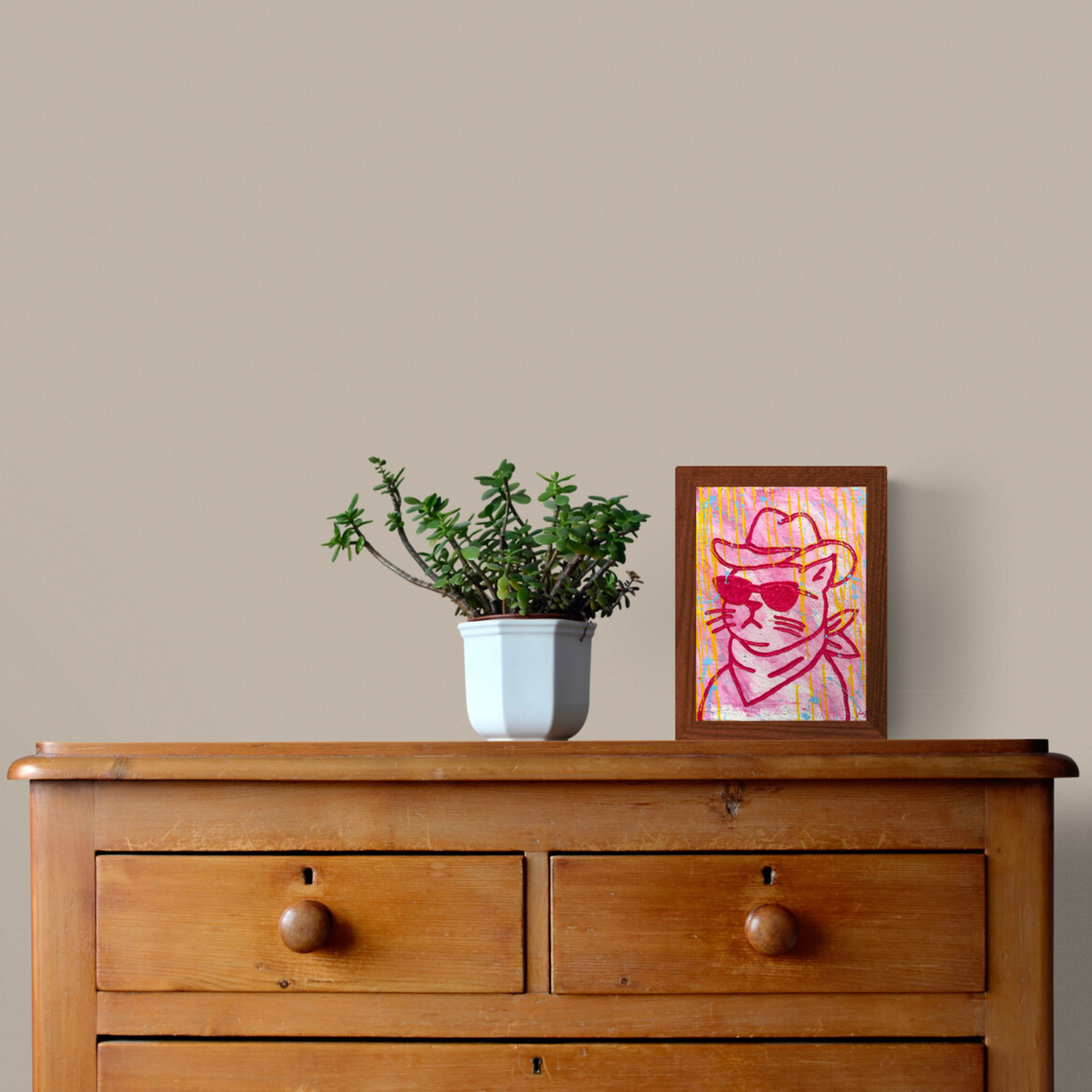 "Cowboy Kitty" Art Print 🐱