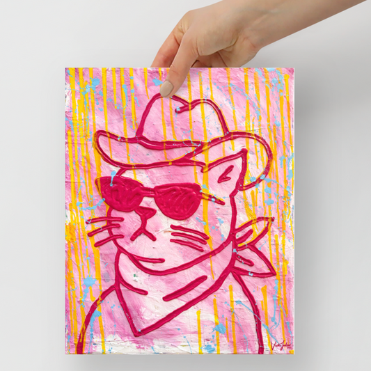 "Cowboy Kitty" Art Print 🐱